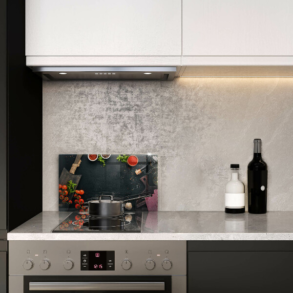 Steklena podloga za rezanje češnjev paradižnik