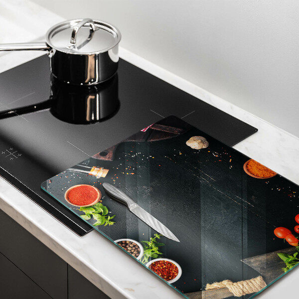 Steklena podloga za rezanje češnjev paradižnik