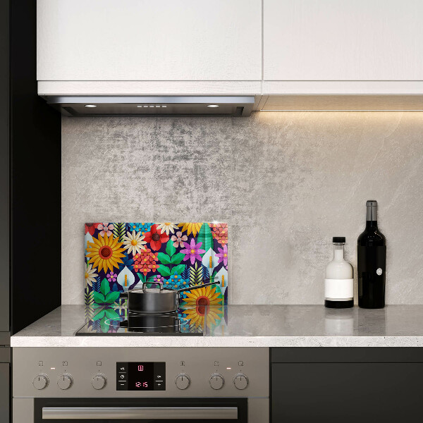 Steklena podloga za rezanje Ilustracija travniškega cvetja