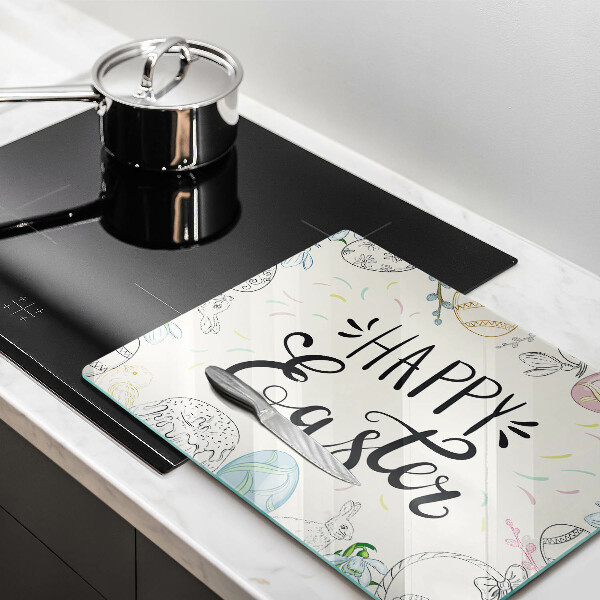 Steklena podloga za rezanje Happy Easter