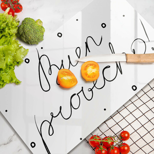 Steklena podloga za rezanje Buen provecho!