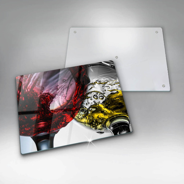 Steklena podloga za rezanje Kozarci vina