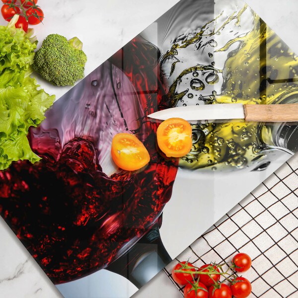 Steklena podloga za rezanje Kozarci vina