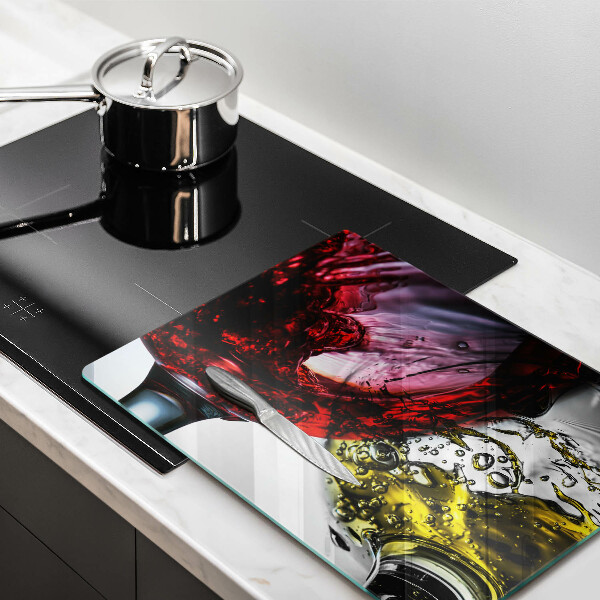 Steklena podloga za rezanje Kozarci vina