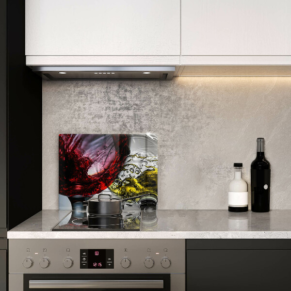 Steklena podloga za rezanje Kozarci vina