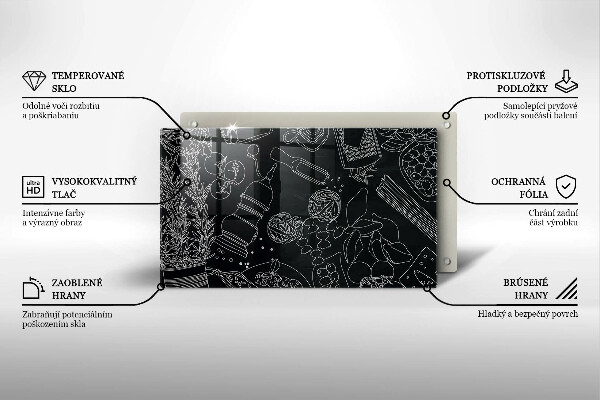 Steklena podloga za rezanje Kuhinjski dodatki