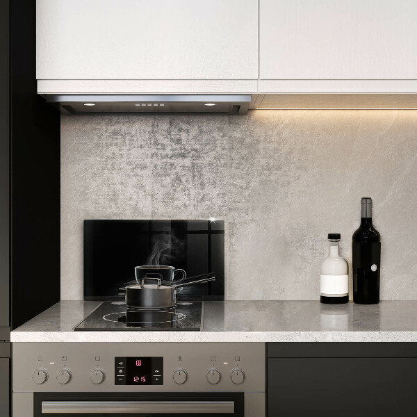 Steklena podloga za rezanje Vroča skodelica kave