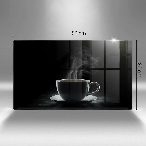 Steklena podloga za rezanje Vroča skodelica kave