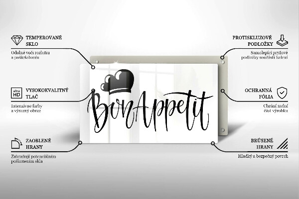 Steklena podloga za rezanje Bon Appetit