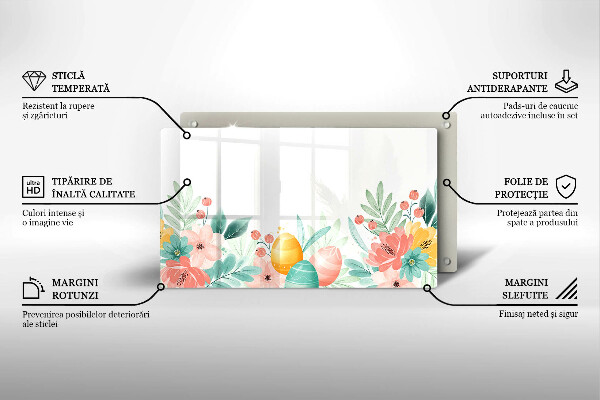 Steklena podloga za rezanje velikonočna jajca