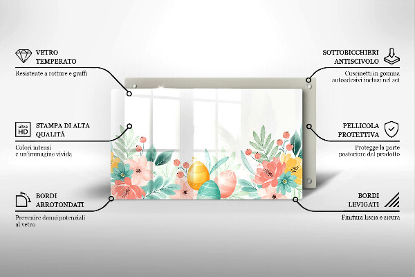 Steklena podloga za rezanje velikonočna jajca