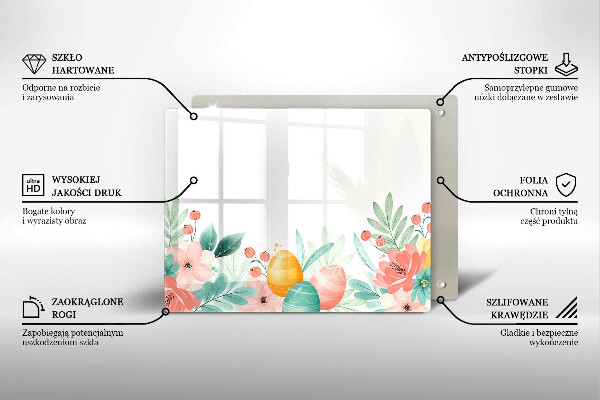 Steklena podloga za rezanje velikonočna jajca