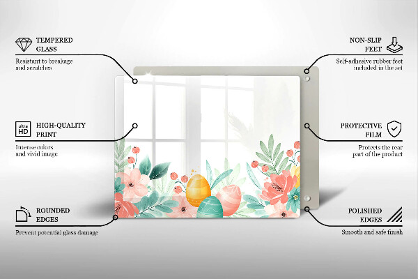 Steklena podloga za rezanje velikonočna jajca