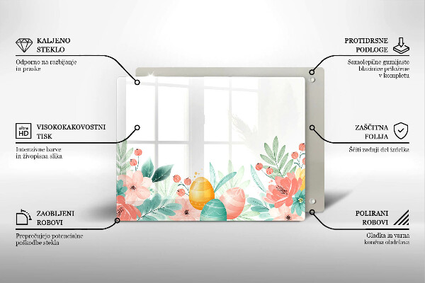 Steklena podloga za rezanje velikonočna jajca