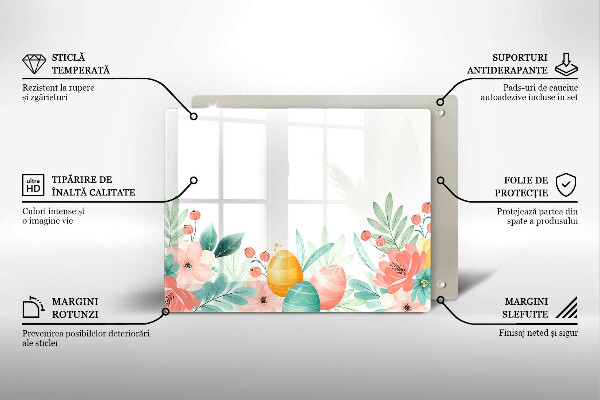 Steklena podloga za rezanje velikonočna jajca