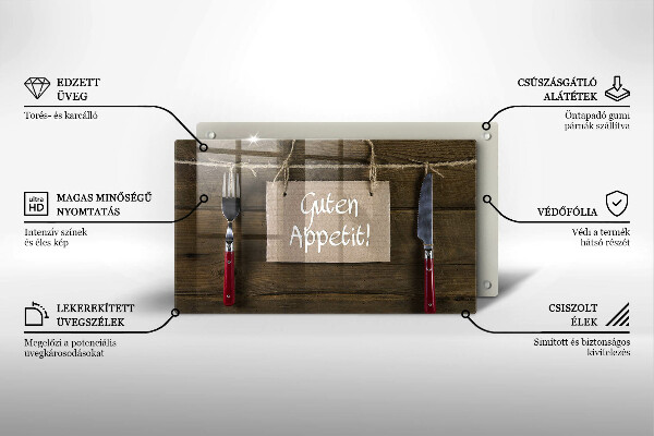 Steklena podloga za rezanje Guten Apetit