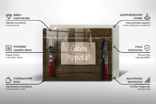 Steklena podloga za rezanje Guten Apetit