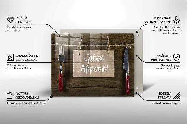 Steklena podloga za rezanje Guten Apetit