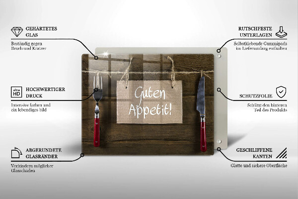 Steklena podloga za rezanje Guten Apetit