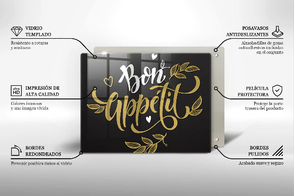 Steklena podloga za rezanje Bon Appetit