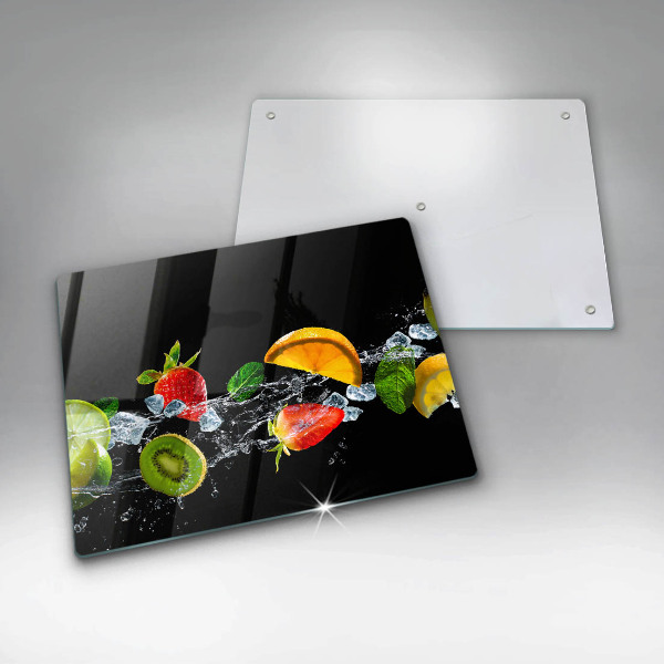 Steklena podloga za rezanje Sadje v vodi