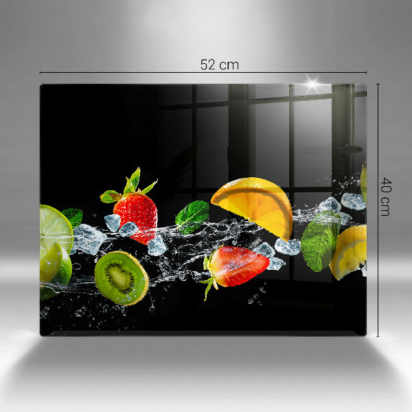 Steklena podloga za rezanje Sadje v vodi