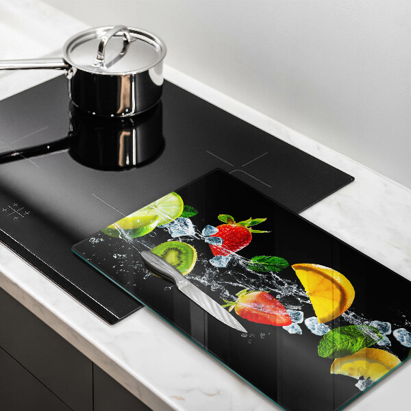 Steklena podloga za rezanje Sadje v vodi