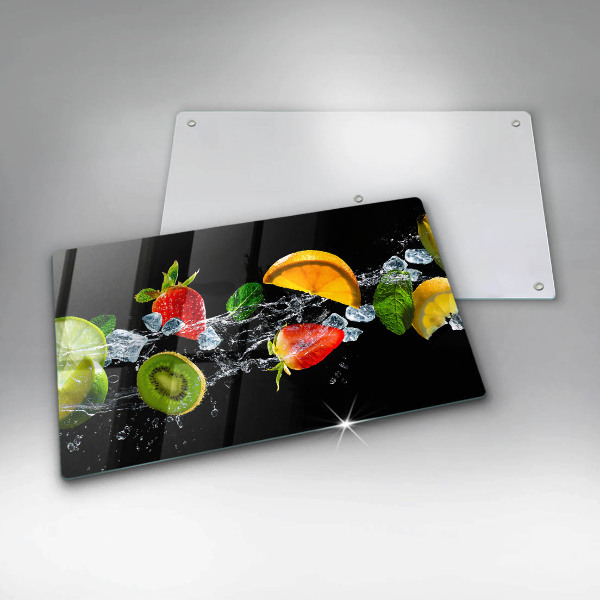 Steklena podloga za rezanje Sadje v vodi