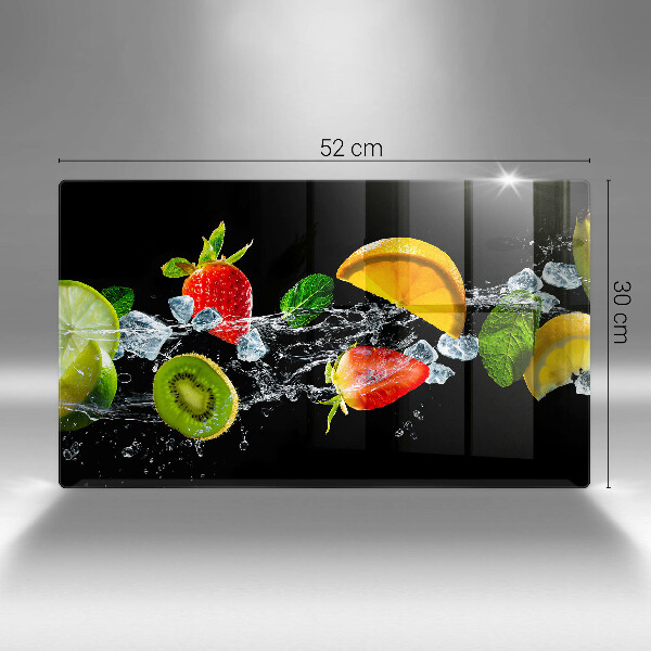 Steklena podloga za rezanje Sadje v vodi