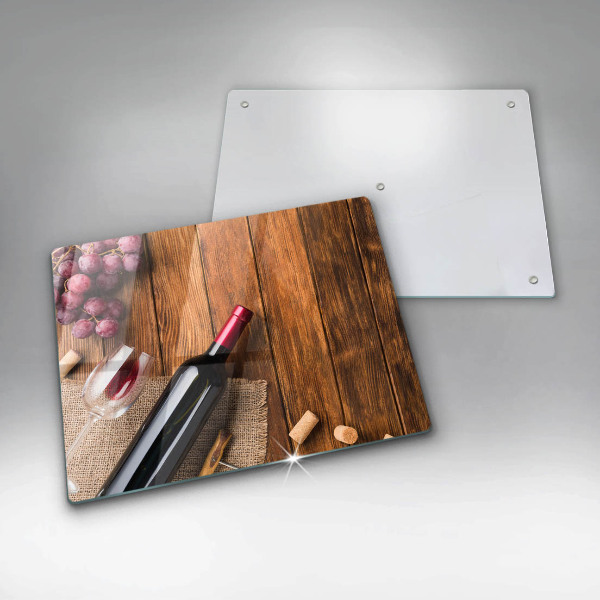 Steklena podloga za rezanje Steklenica rdečega vina