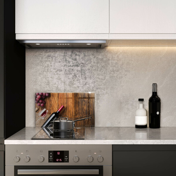 Steklena podloga za rezanje Steklenica rdečega vina