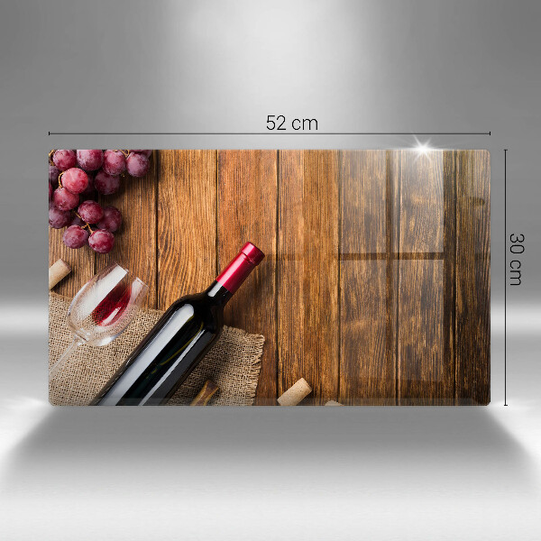 Steklena podloga za rezanje Steklenica rdečega vina