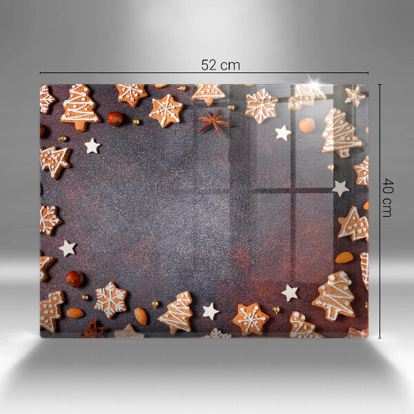 Steklena podloga za rezanje Medenjakov božič