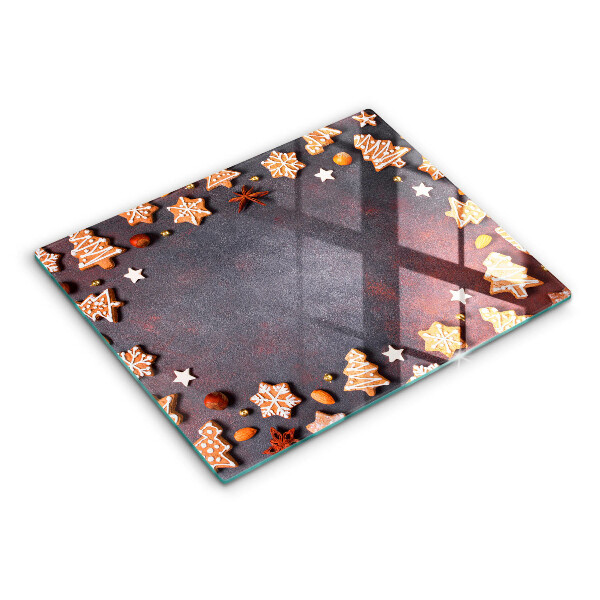 Steklena podloga za rezanje Medenjakov božič