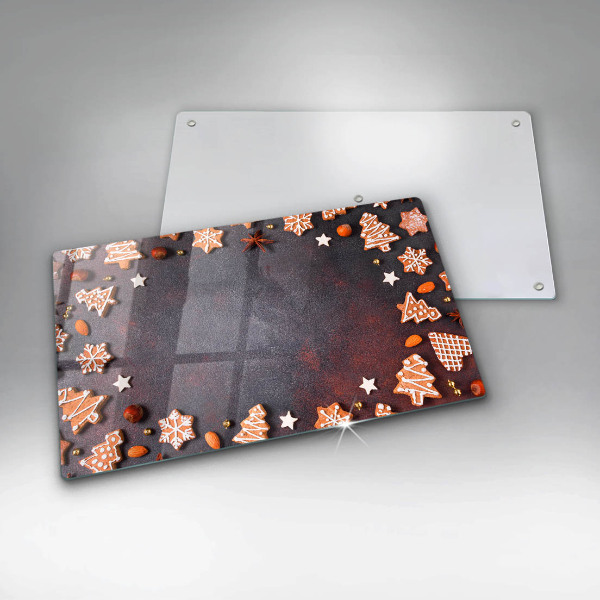 Steklena podloga za rezanje Medenjakov božič