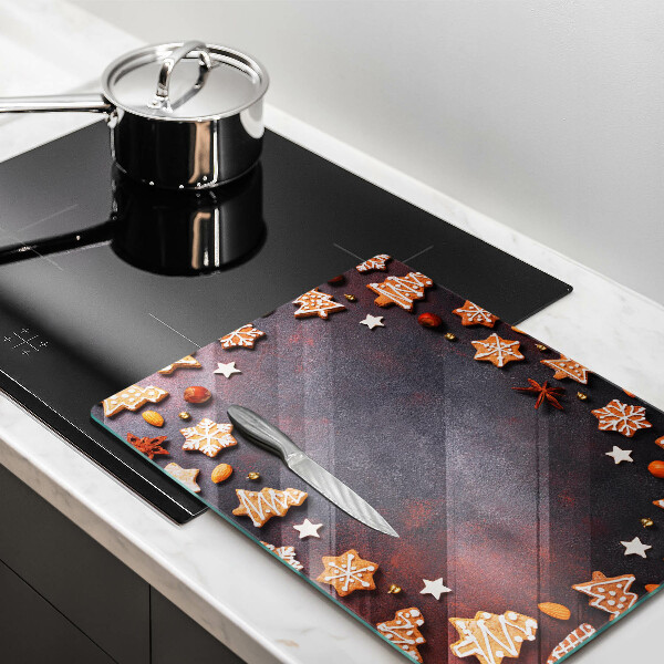 Steklena podloga za rezanje Medenjakov božič