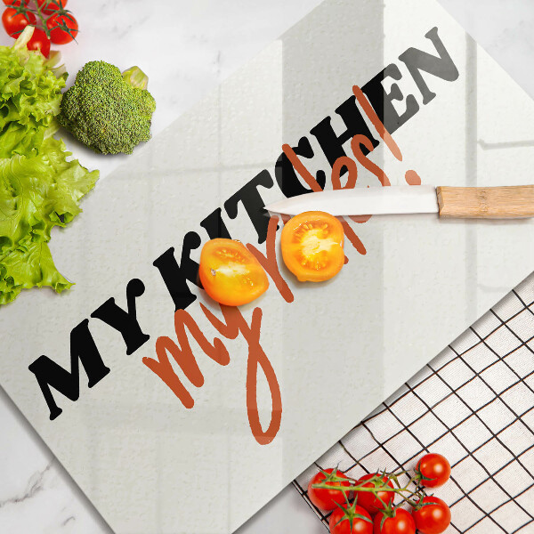 Steklena podloga za rezanje My kitchen my rules