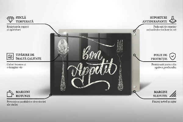 Steklena podloga za rezanje Bon Appetit