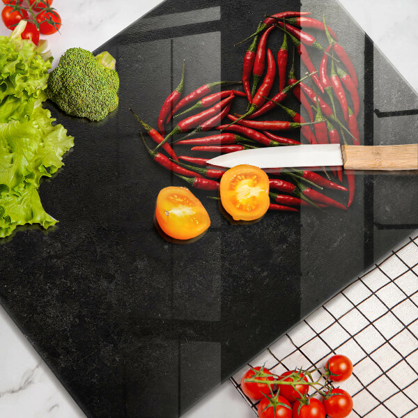 Steklena podloga za rezanje Srce iz čilija