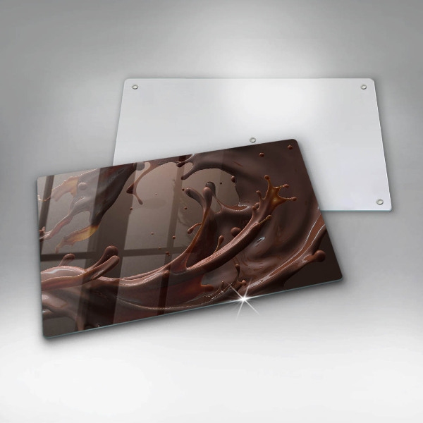 Steklena podloga za rezanje Tekoča čokolada
