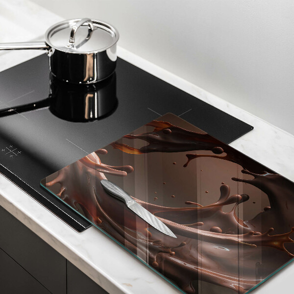 Steklena podloga za rezanje Tekoča čokolada