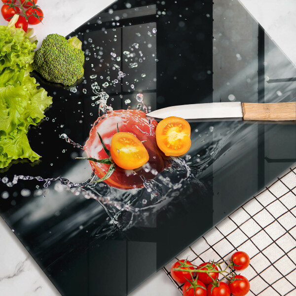 Steklena podloga za rezanje Paradižnik v vodi