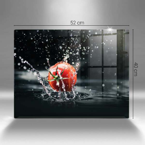 Steklena podloga za rezanje Paradižnik v vodi