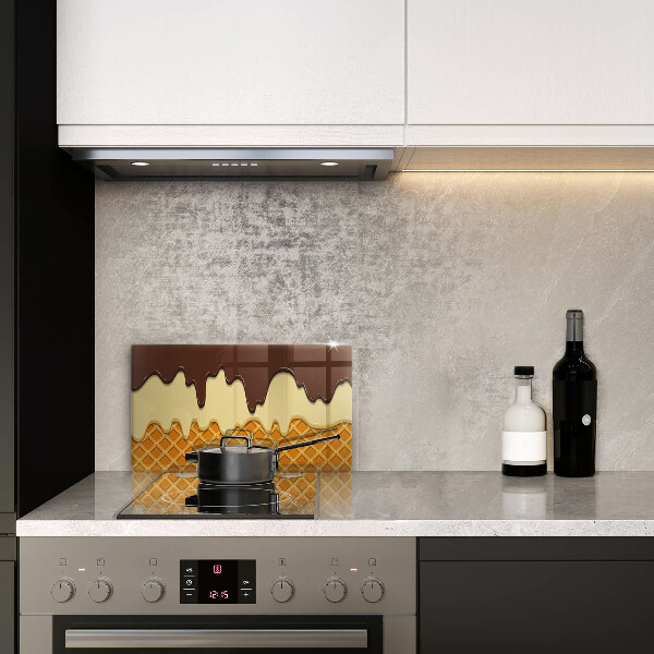 Steklena podloga za rezanje Ilustracija sladoledne kornete