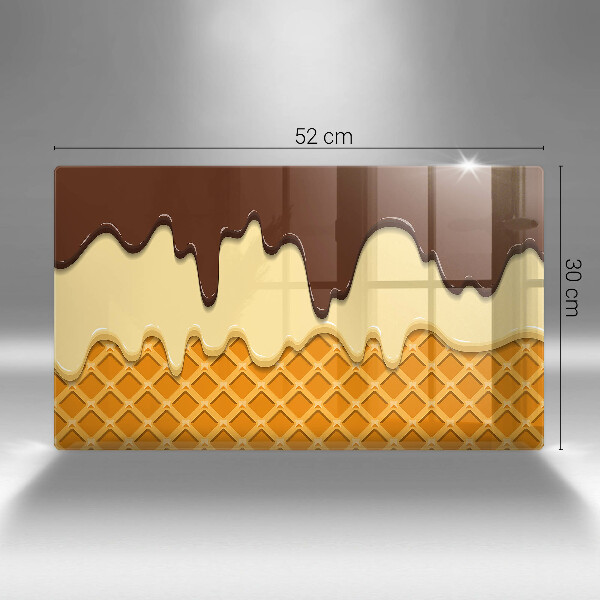 Steklena podloga za rezanje Ilustracija sladoledne kornete
