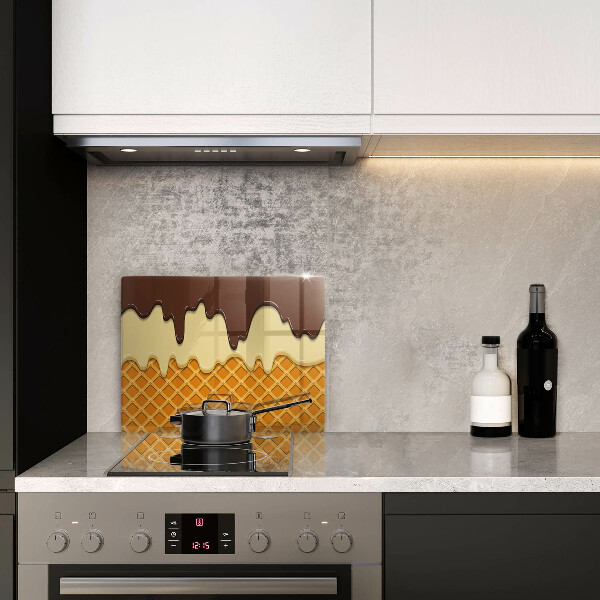 Steklena podloga za rezanje Ilustracija sladoledne kornete