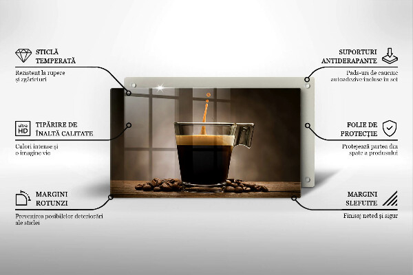 Steklena podloga za rezanje Steklo in kavna zrna