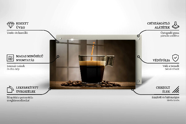 Steklena podloga za rezanje Steklo in kavna zrna