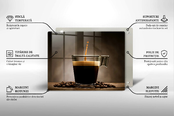 Steklena podloga za rezanje Steklo in kavna zrna