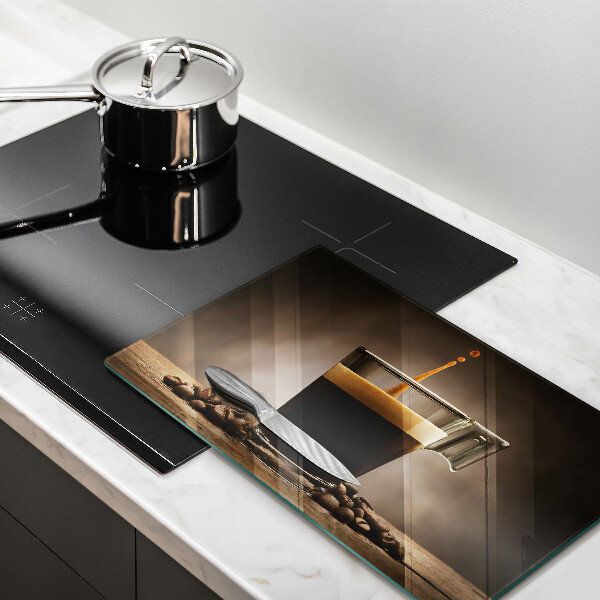 Steklena podloga za rezanje Steklo in kavna zrna